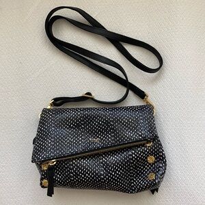 Hammitt LA Convertible Crossbody Black Snake, Burgundy Leather, Tapestry Cloth